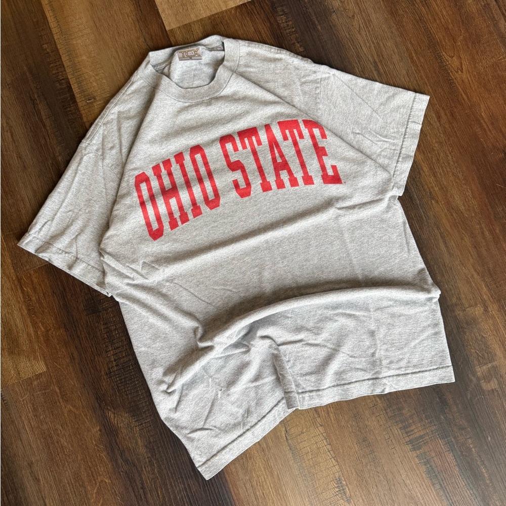 Y2K Vintage Ohio State College Spell Out T Shirt Men’s Medium